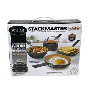 Gotham Steel StackMaster Mini 5-pc. Aluminum Ultra-Nonstick Cookware Set - New